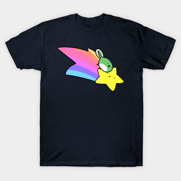 Rainbow Shooting Star Tadpole T-Shirt by saradaboru